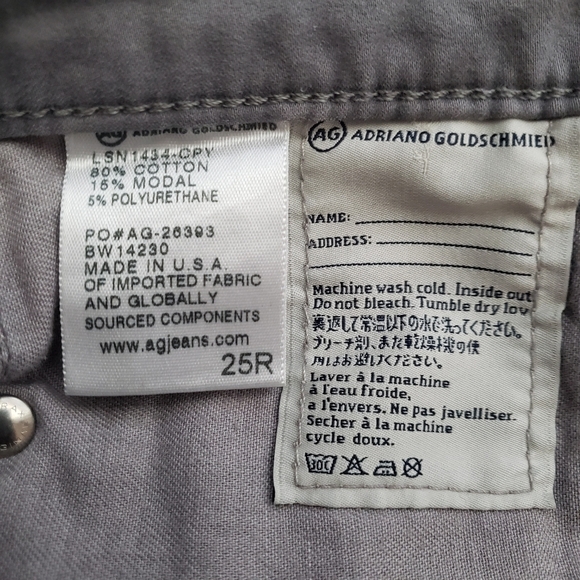 AG Adriano Goldschmied Women's Prima Mid-Rise Ankle Cigarette Jeans Size 25R - Picture 11 of 14